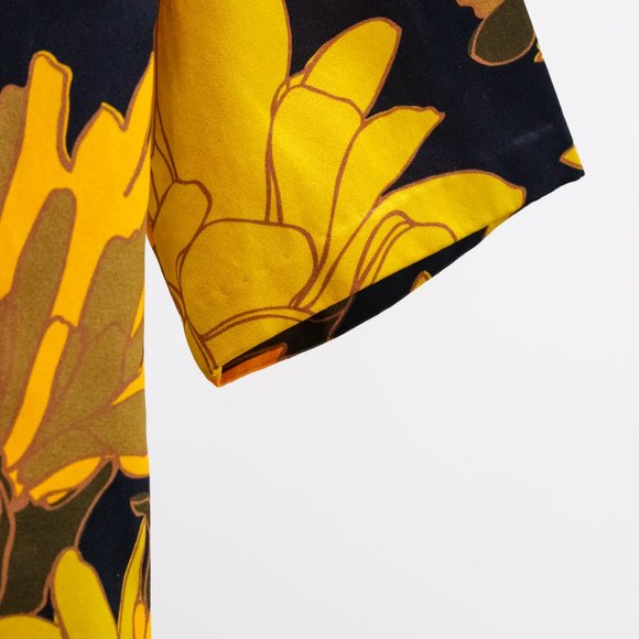Dries Van Noten Black and Yellow Floral Blouse - Picture 6 of 9